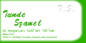 tunde szamel business card